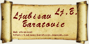 Ljubisav Baratović vizit kartica